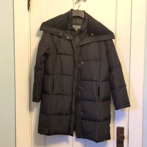 Liz Claiborne Black Double zipper Long Puffy Coat